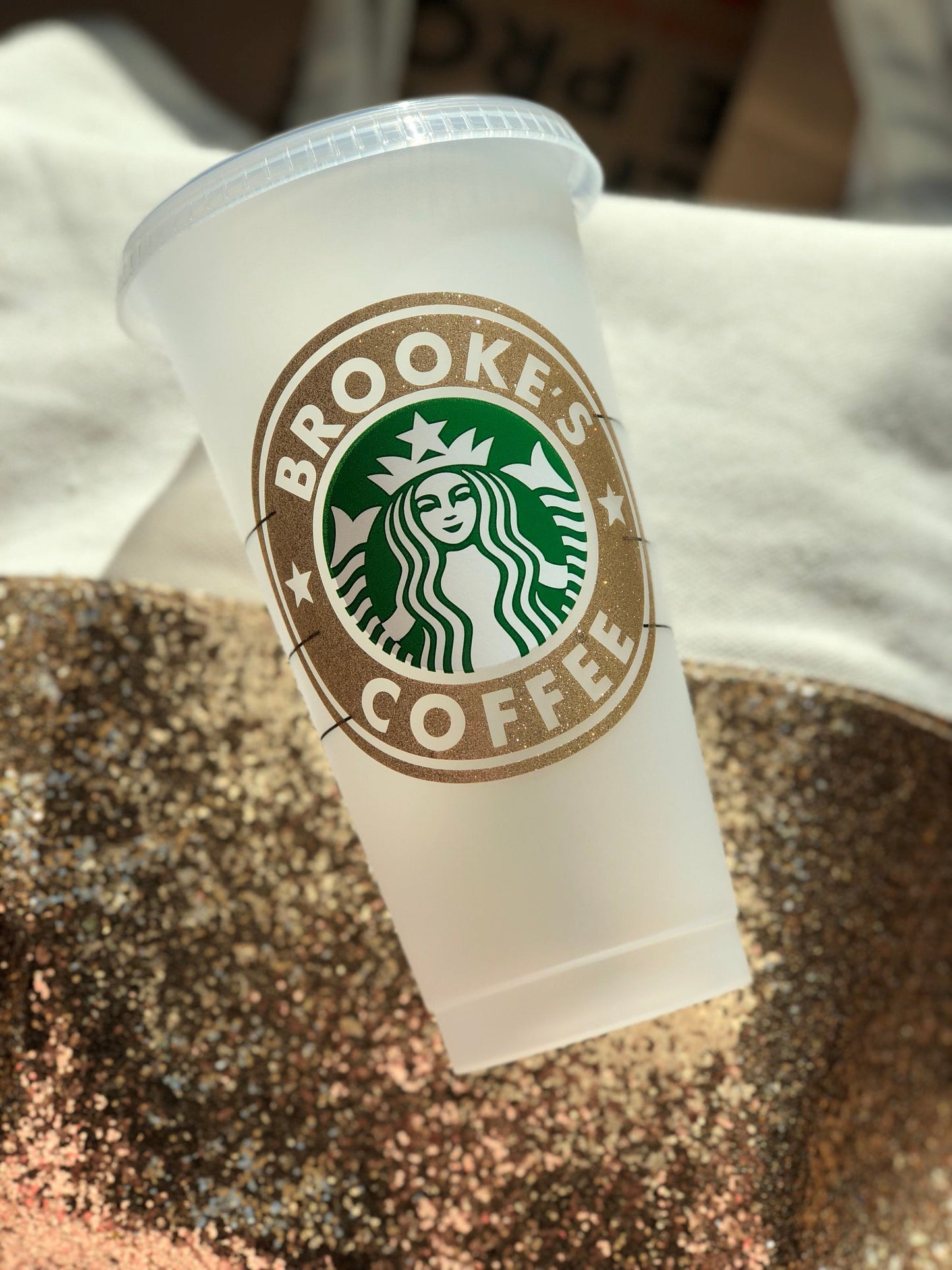 Starbucks cup, cold starbucks cup, personalized starbucks cup, venti cup, teacher gift, gift for her, glitter cup, reusable, bpa free