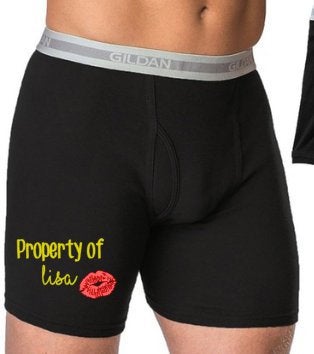 Mens boxers, valentines boxers, wedding boxers, mens gift property of boxers, funny gift for men, boxer brief, gift for groom