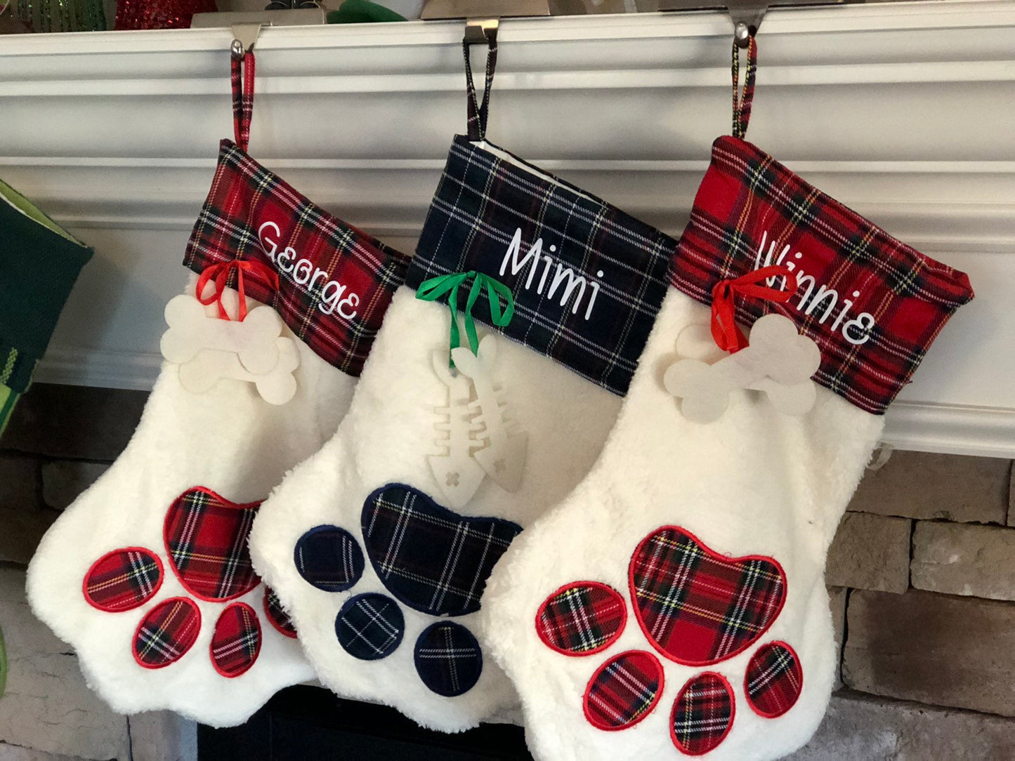 Cat and Dog pet stockings