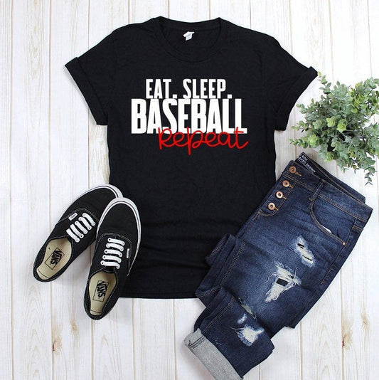 Baseball shirt, baseball mom, eat sleep baseball, cute baseball shirt, spring training shirt, womens baseball shirt, sports tee, coachs wife