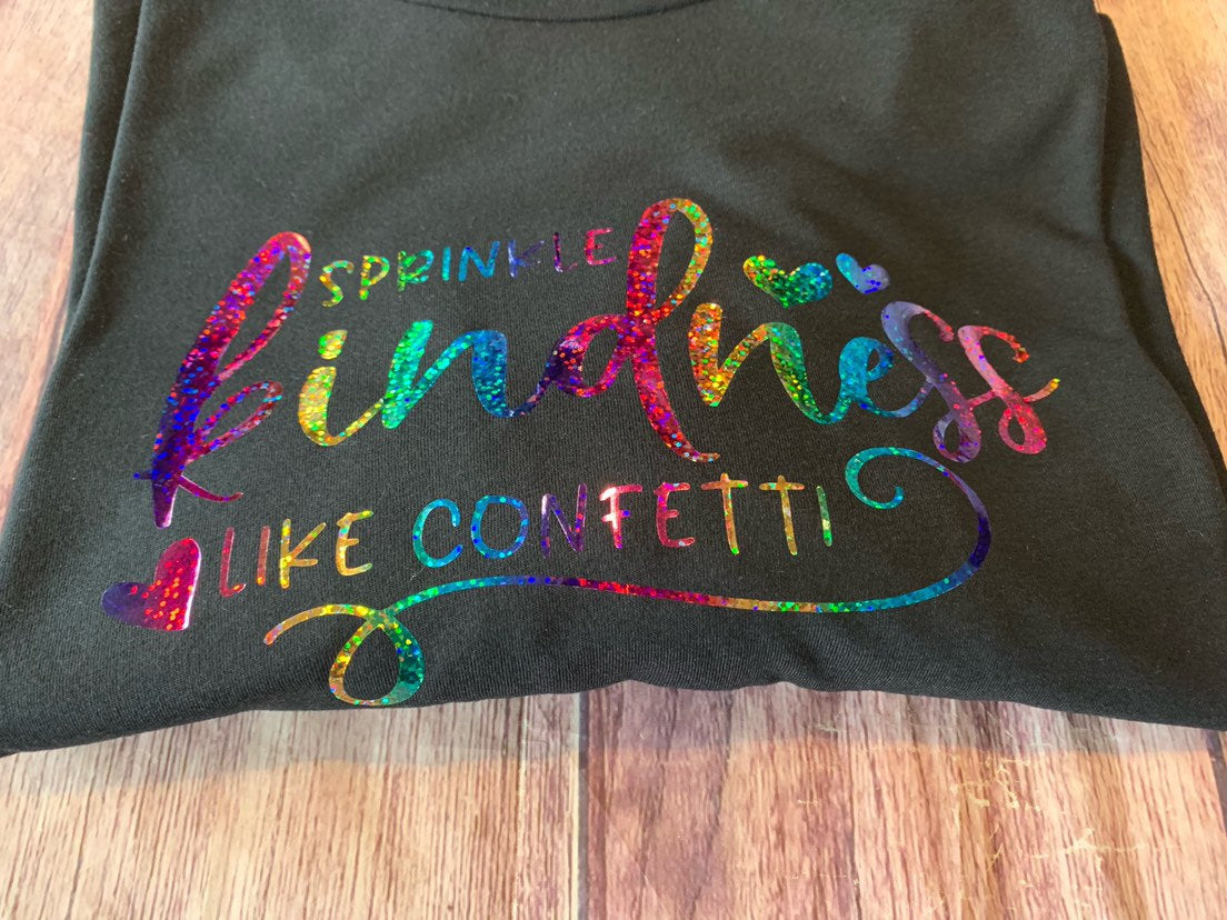 sprinkle kindness like confetti, kindness shirt, rainbow shirt, gift for her, humankind shirt, be kind shirt,  kindness tshirt, womens tee