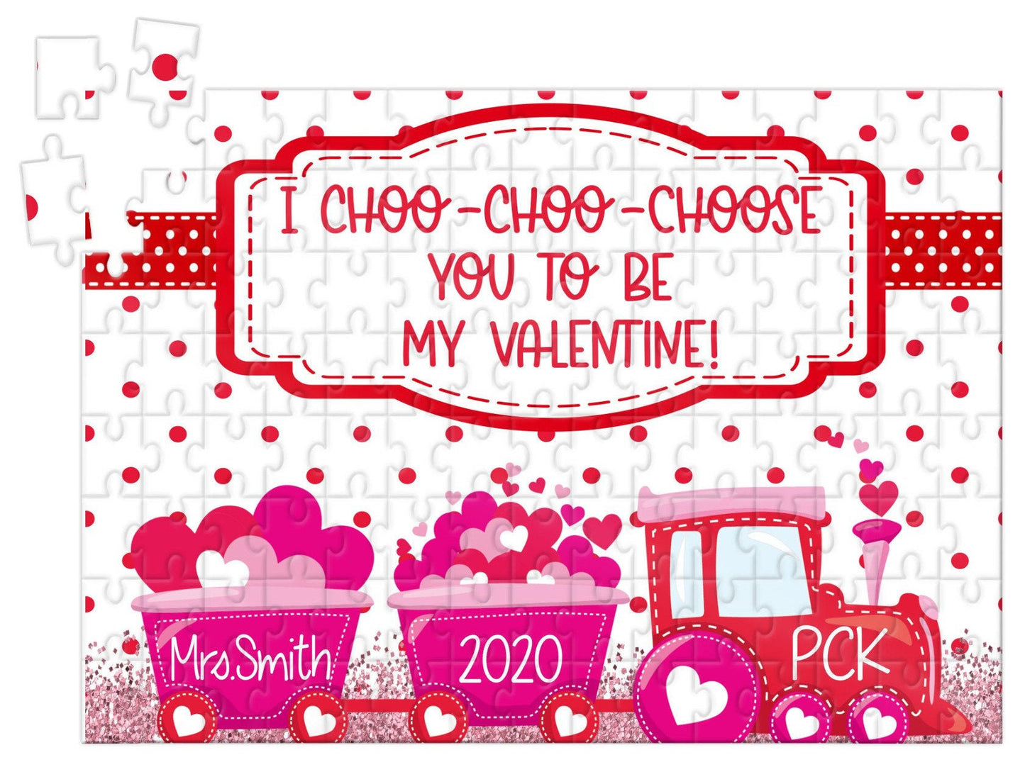Valentine puzzle, teacher gift, valentine gift for teacher, personalized puzzle, class valentine gift, kids puzzle, valentine gift for kids,