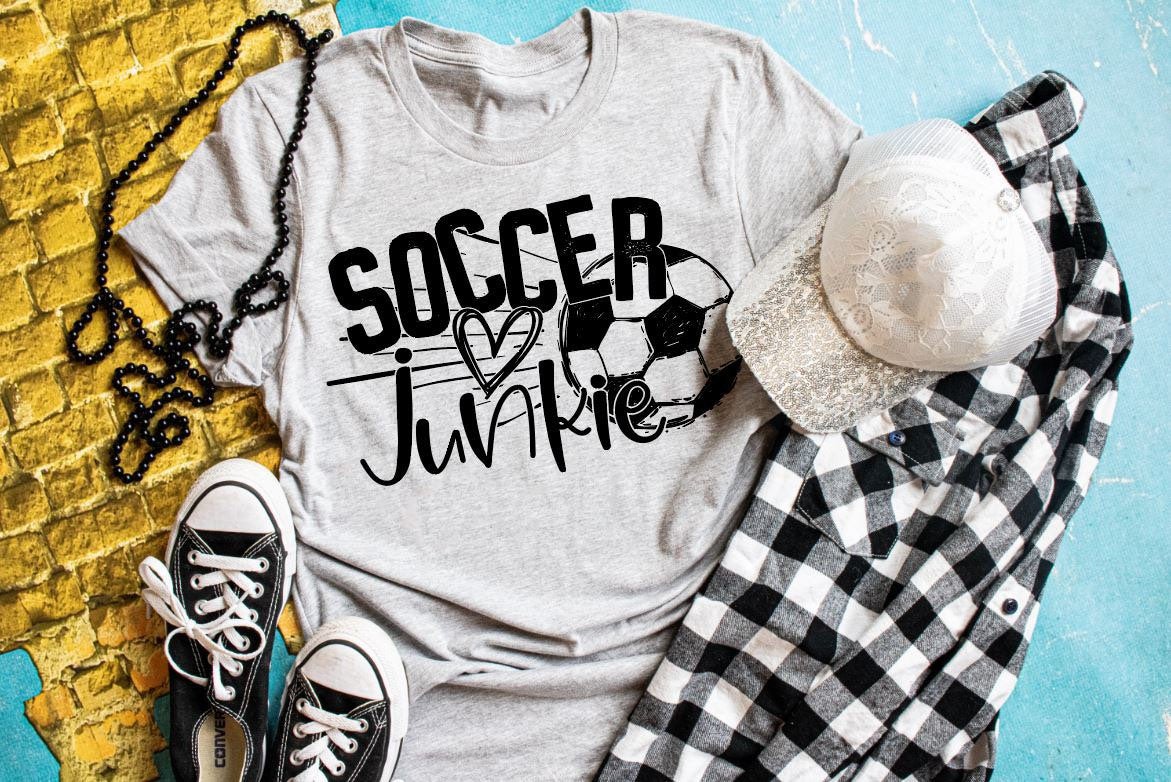 Soccer junkie tee, soccer shirt, soccer tank, football tee, soccer mom, ball field, that’s my son, sport shirt, mom shirt, play ball, soccer