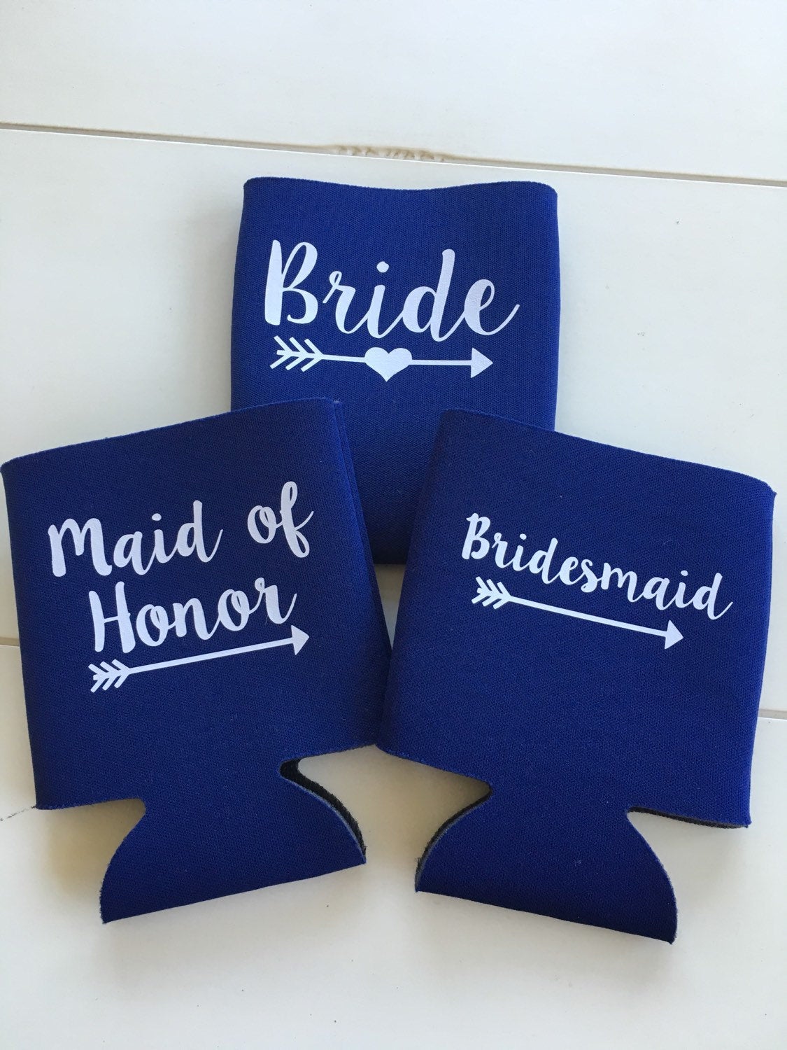 Bride and wedding can coolers