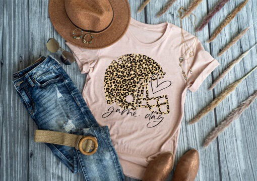 Leopard football game day tee