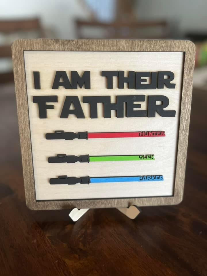 Fathers Day SW light saber sign