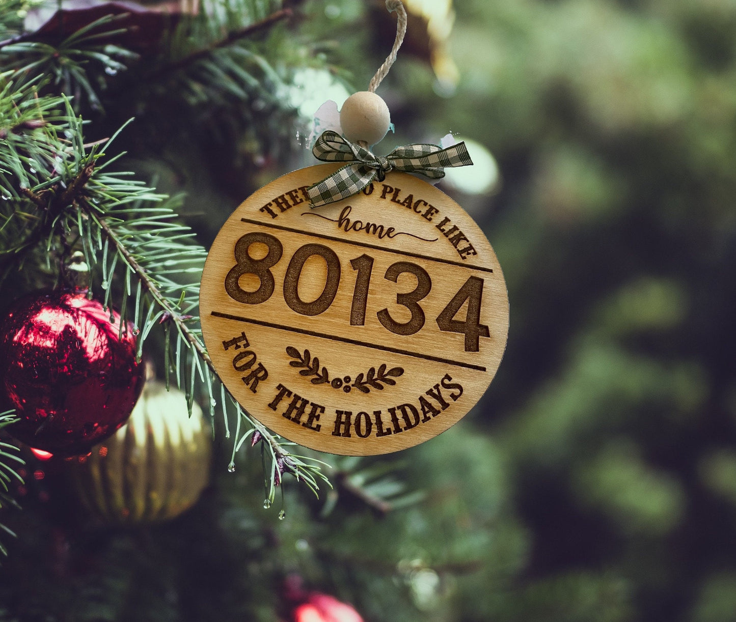 Zip code Holiday ornament