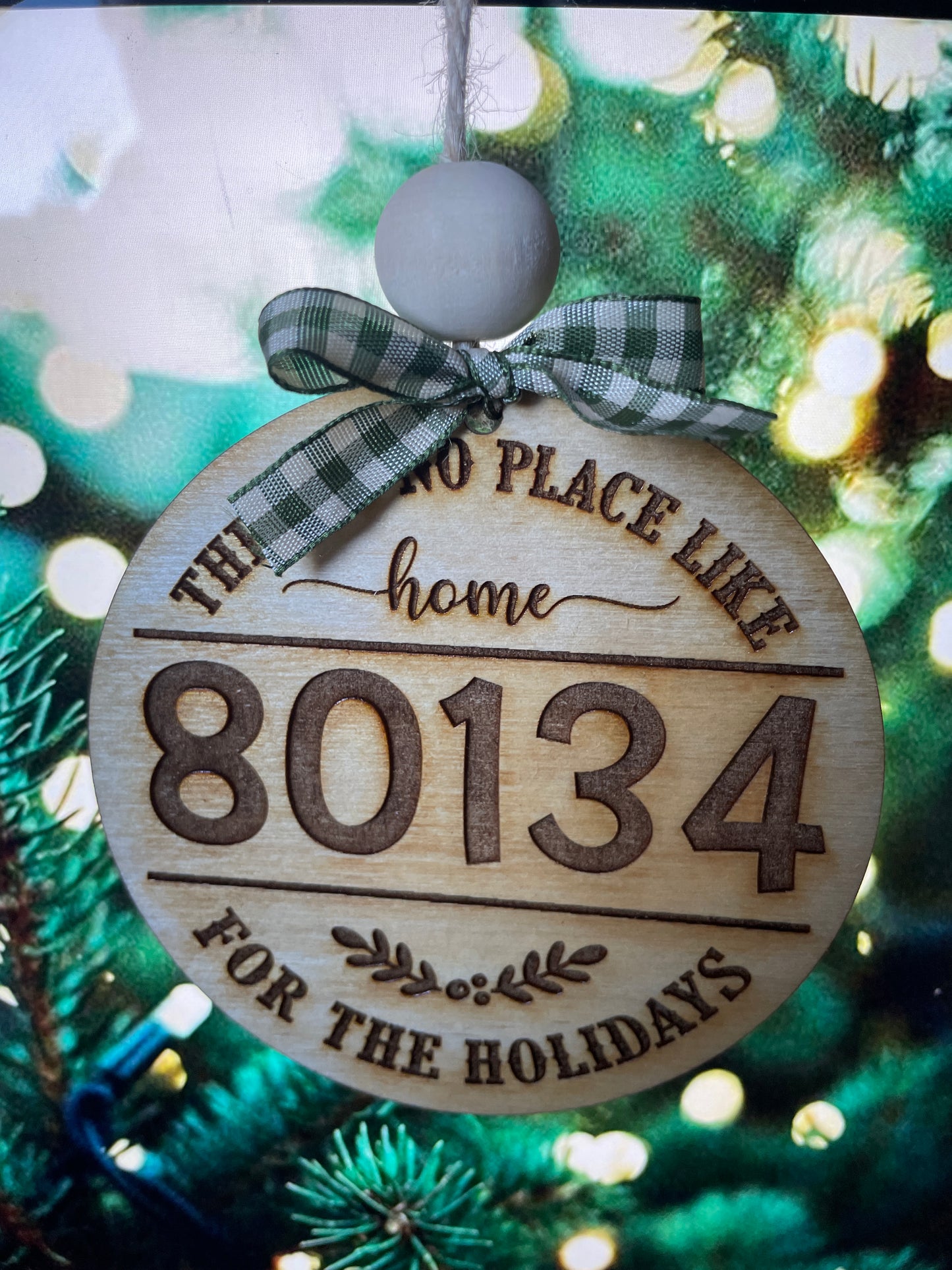 Zip code Holiday ornament