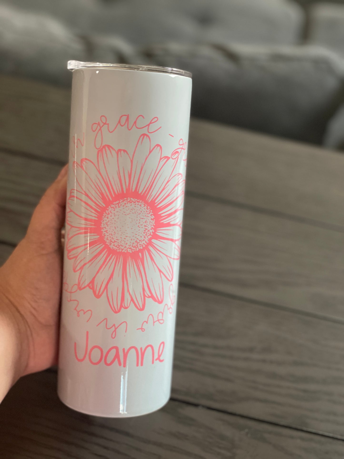 Personalized Grow in grace tumbler