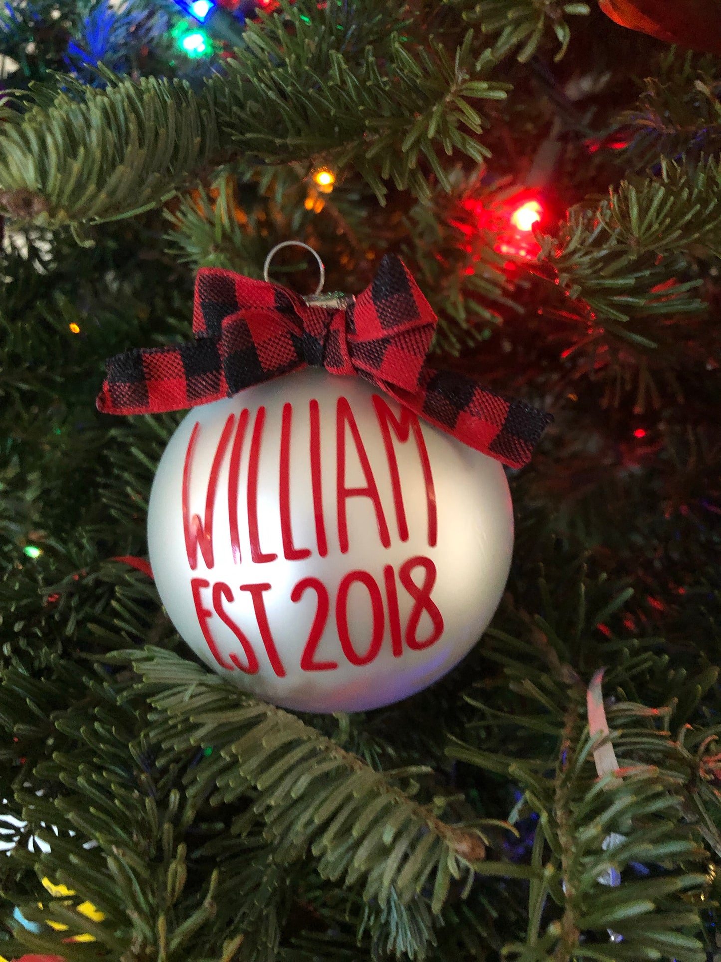 Personalized name ornament
