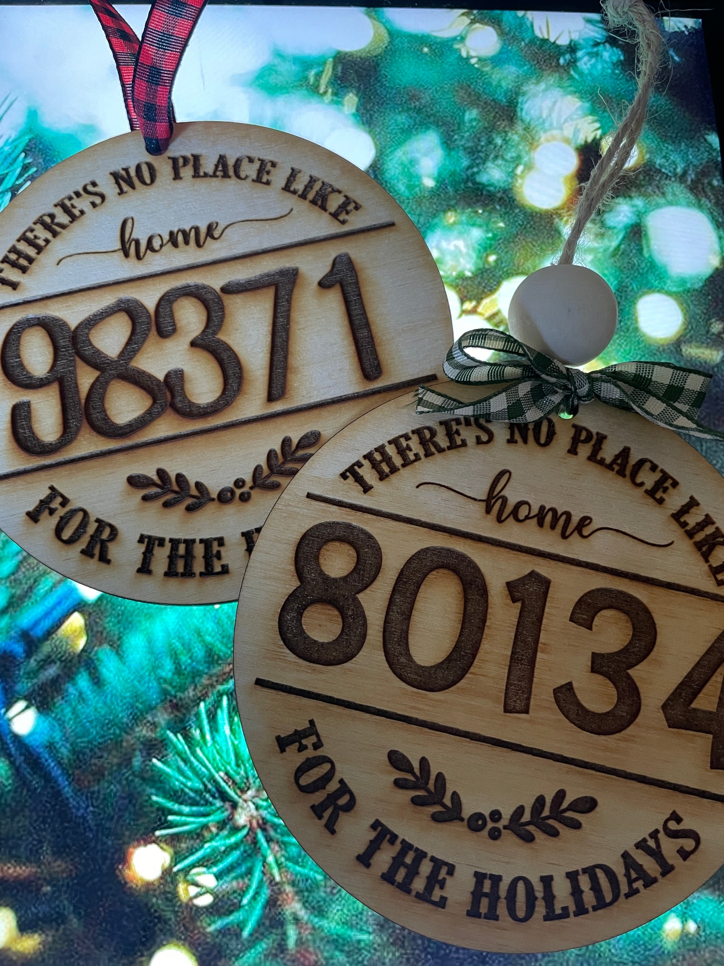 Zip code Holiday ornament