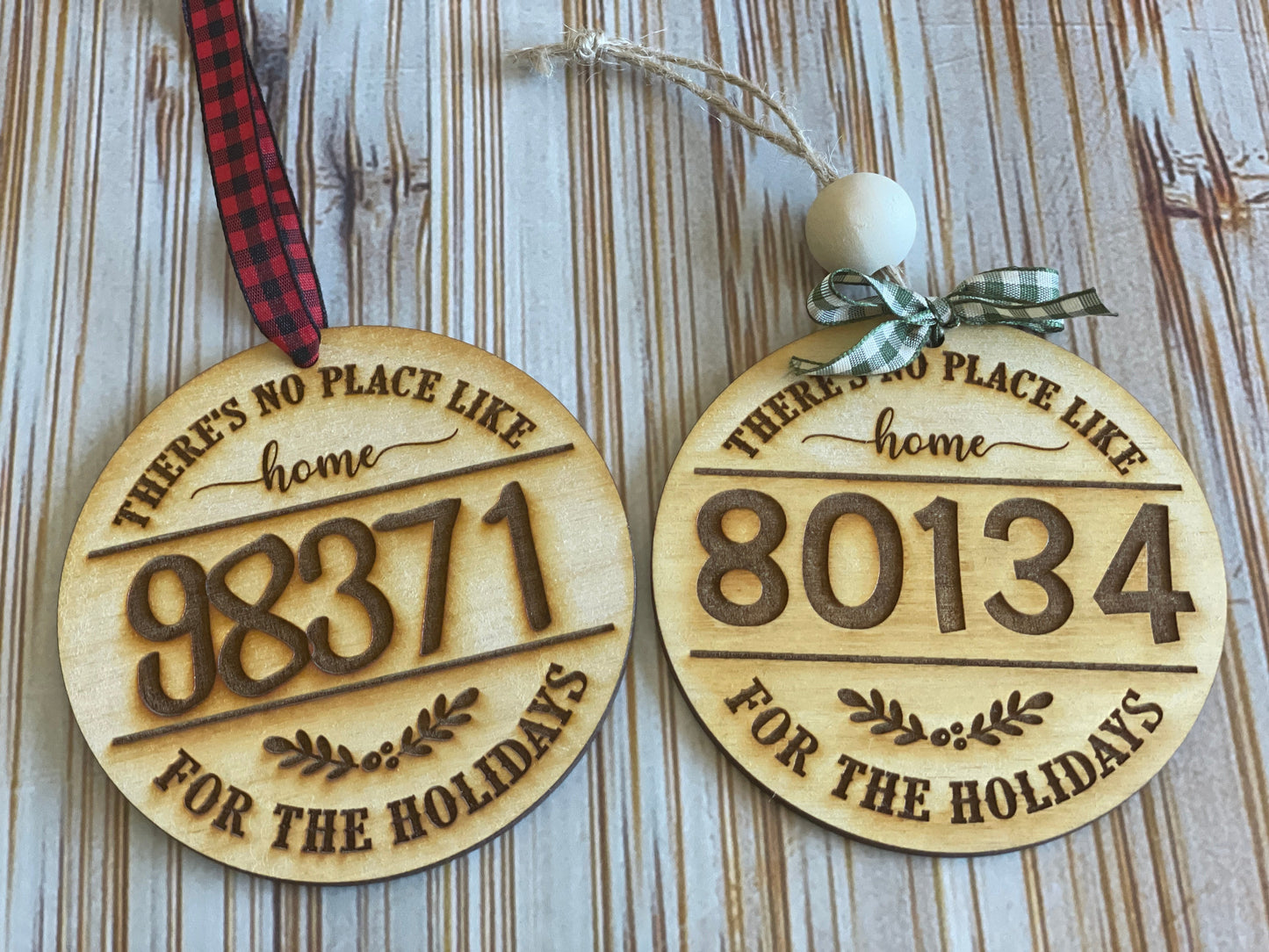 Zip code Holiday ornament