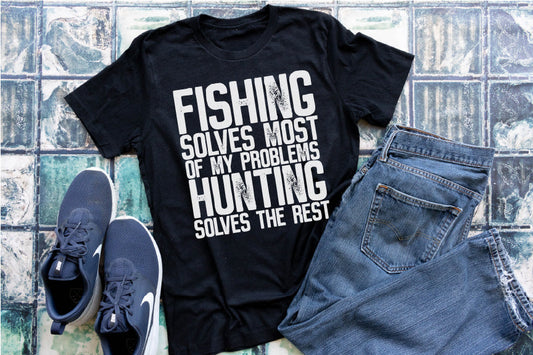 Fishing and hunting tshirt