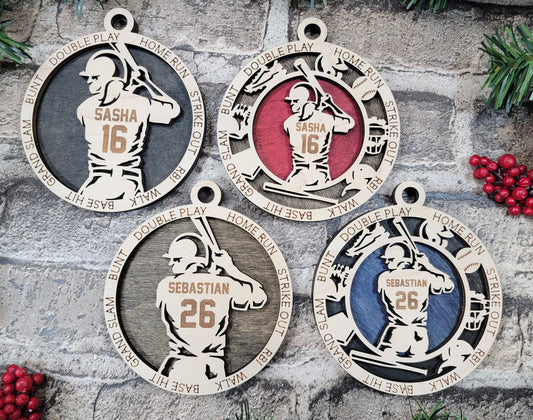 Baseball personalized ornament