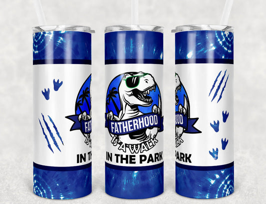 Fatherhood dinosaur tumbler