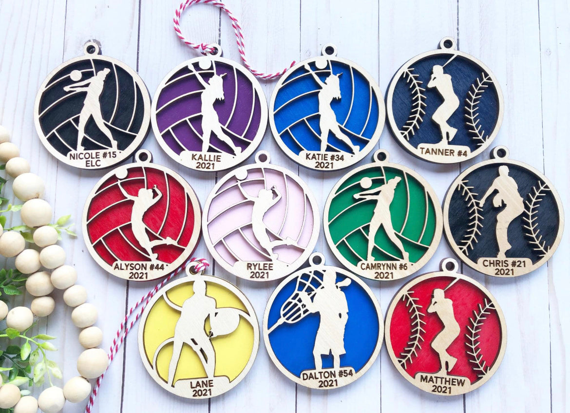 Sports personalized ornament