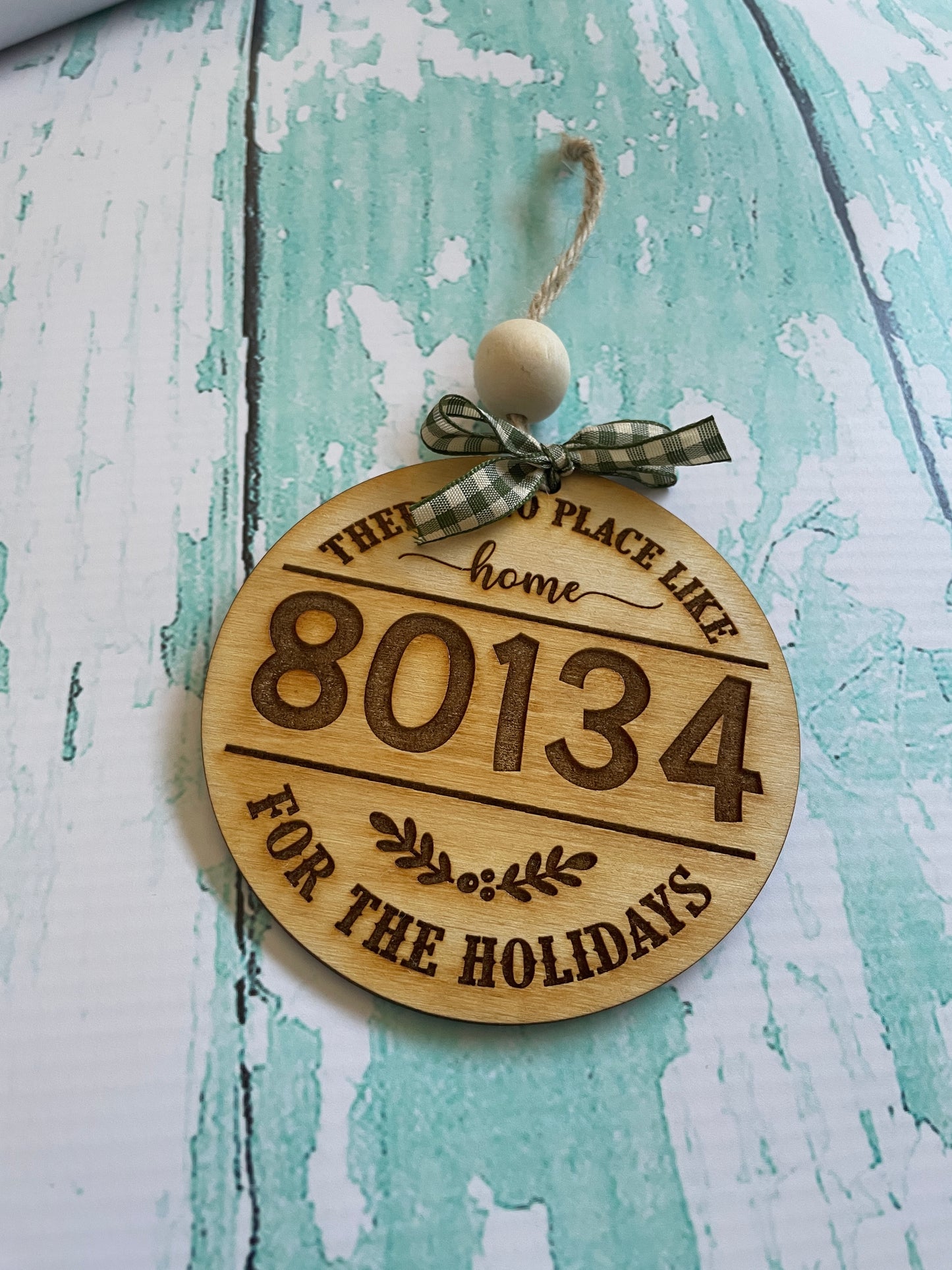 Zip code Holiday ornament