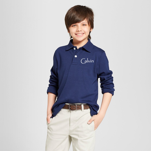 Seeds Preschool Uniform-Boys/Girls Long sleeve Polo (navy)