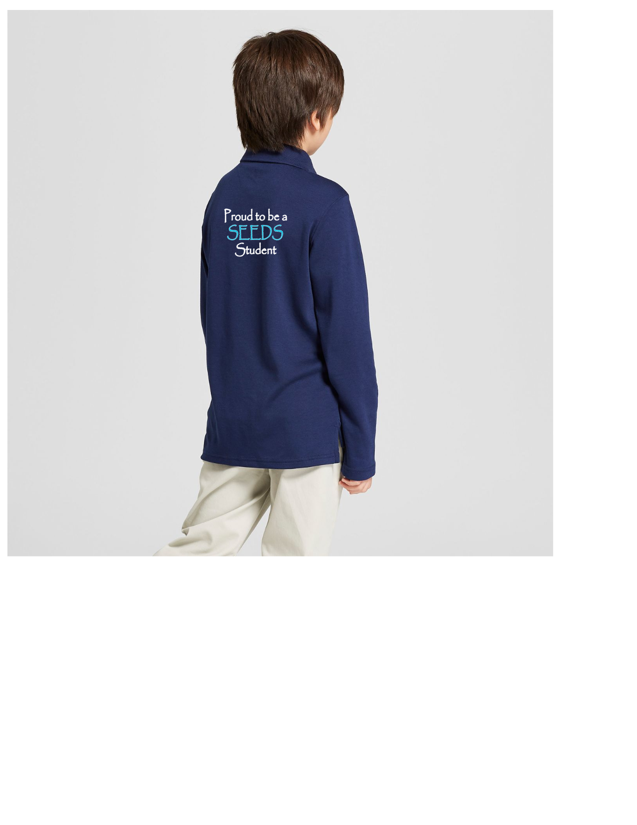 Seeds Preschool Uniform-Boys/Girls Long sleeve Polo (navy)